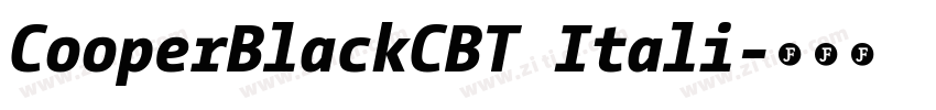 CooperBlackCBT Itali字体转换